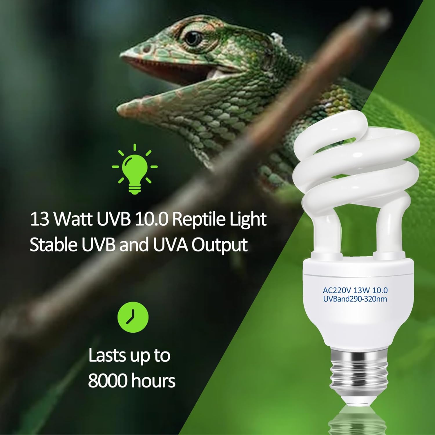 Lampa grzewcza dla gadów UVB 5 – Calcium Powder Reptile recenzja i cena