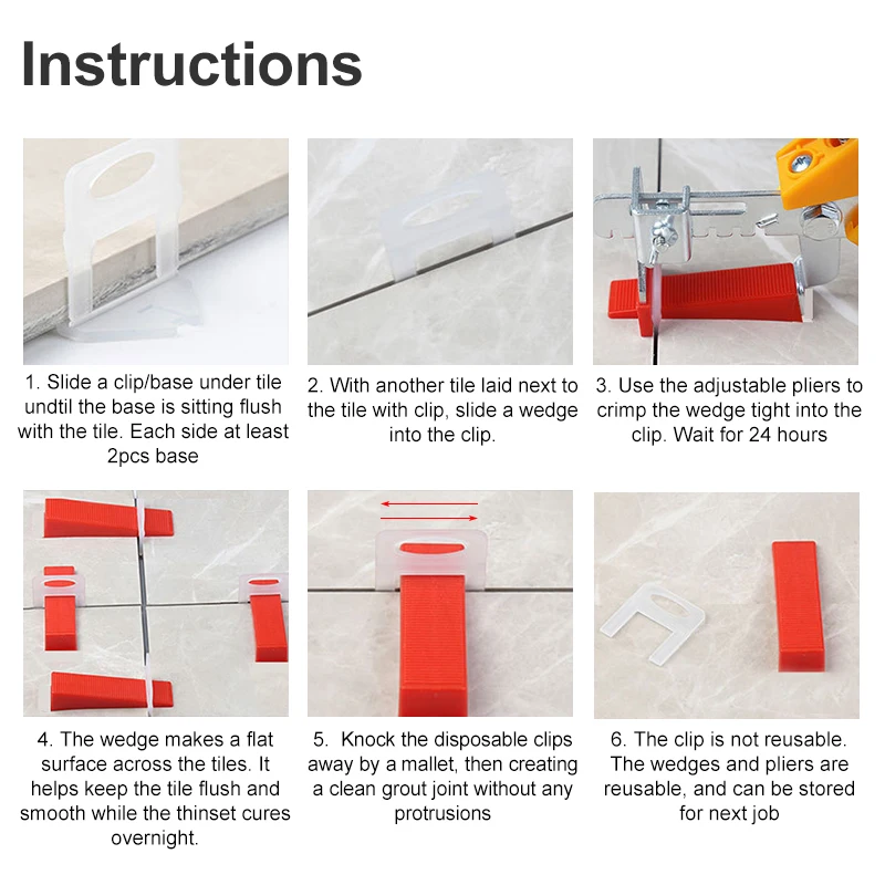 100 szt. Klipsy do poziomowani – Ceramic Tile Floor recenzja i cena