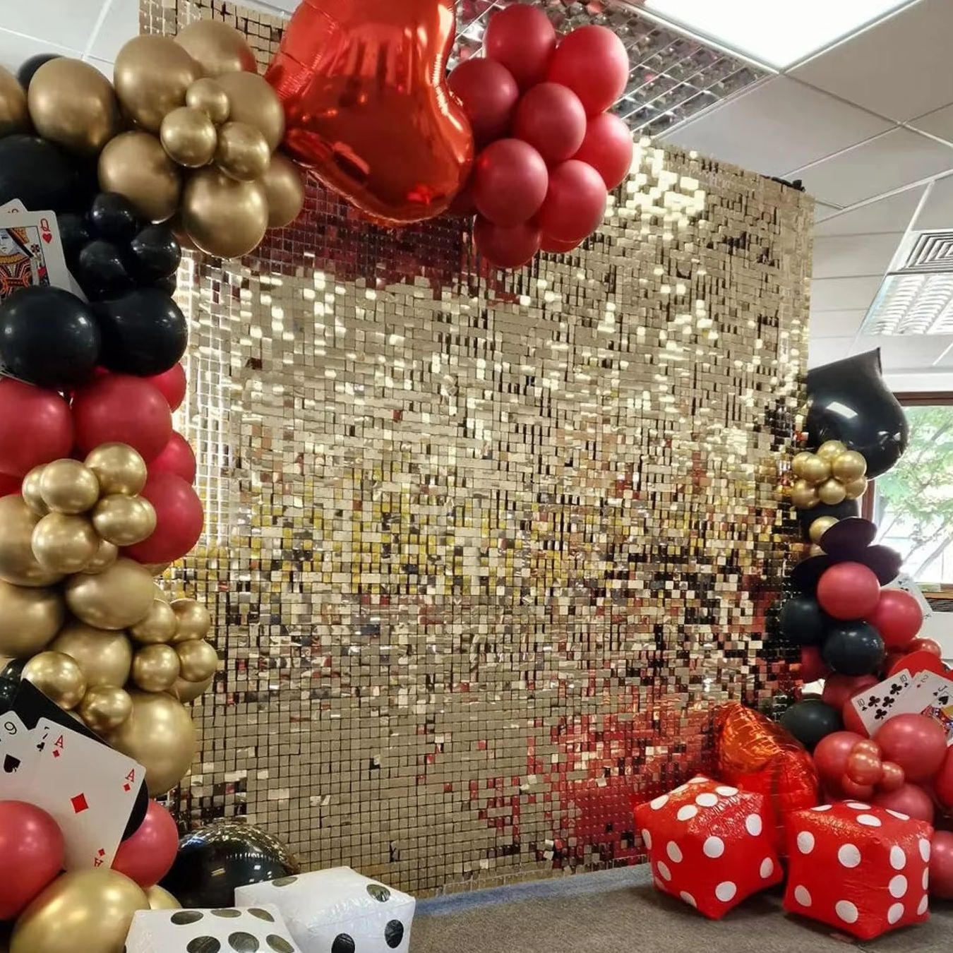 12 szt. Złote, błyszczące pane – Pvc Panel Background recenzja i cena